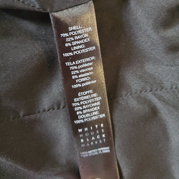 White House Black Market Black Moto Jacket with Zipper Detail - Picture 9 of 9